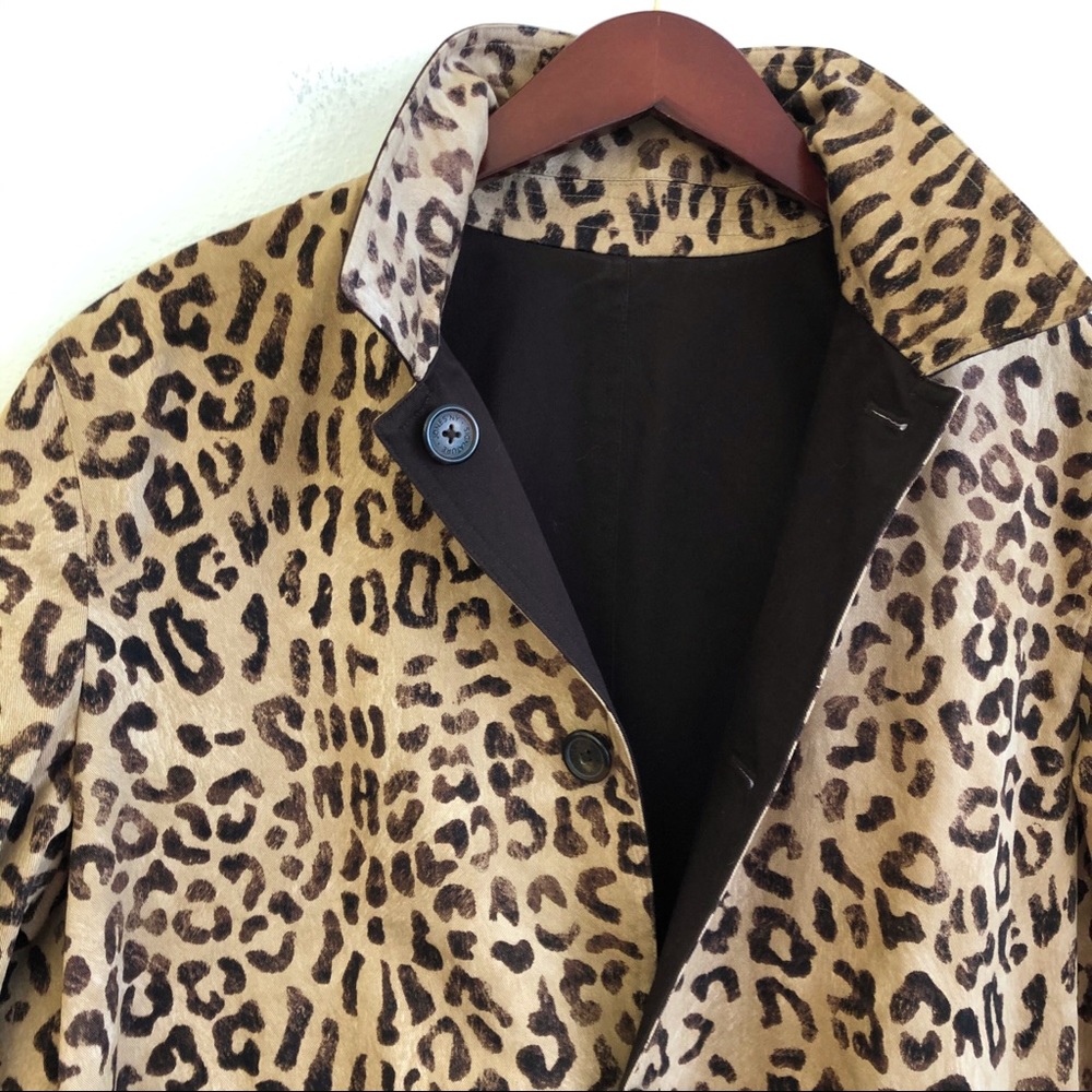 Jones New York Leopard Print Trench Coat in Tan and Brown - Picture 10 of 16
